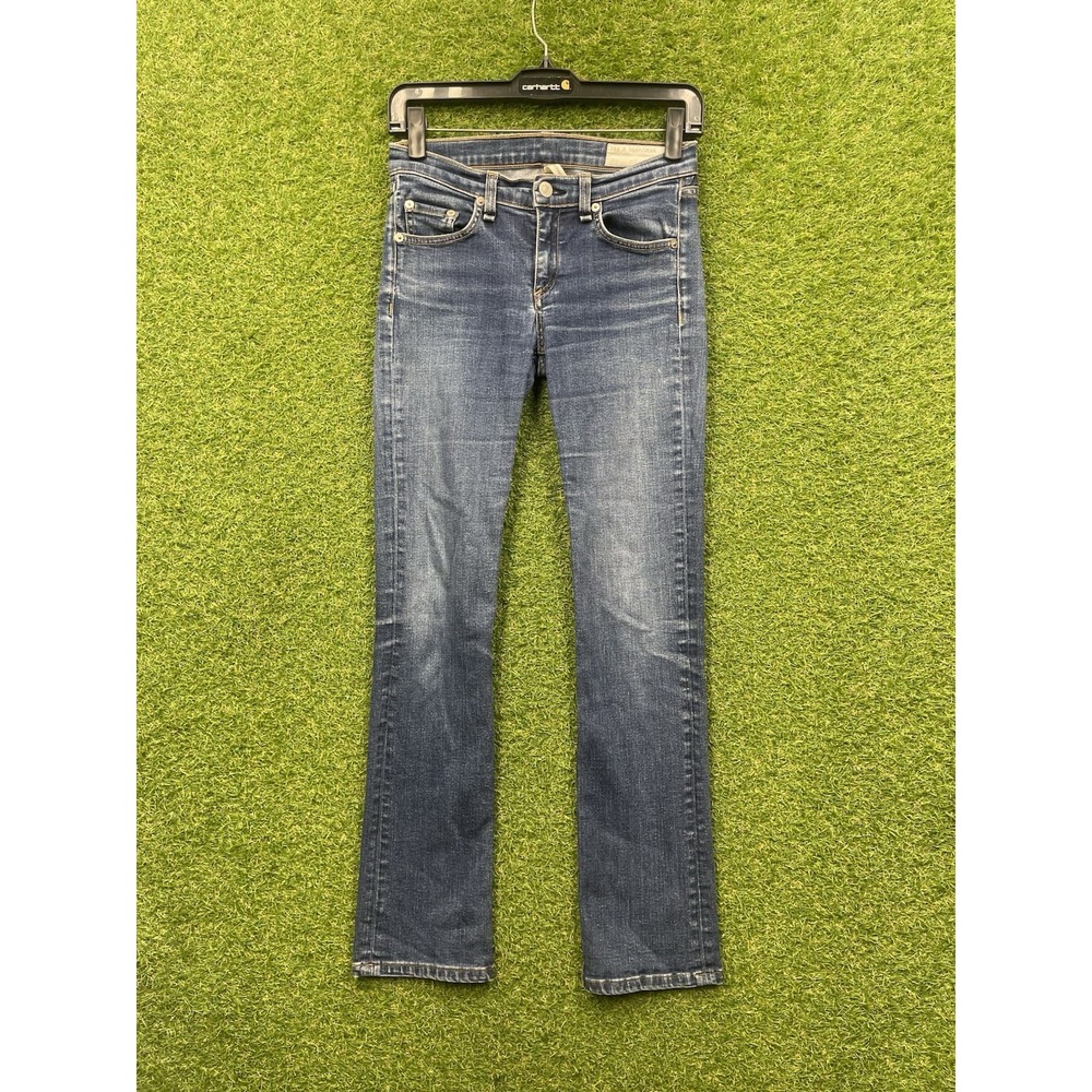 Rag & Bone Jeans Womens 26 Wren High Rise Slim Straight Leg Medium Wash Stretch